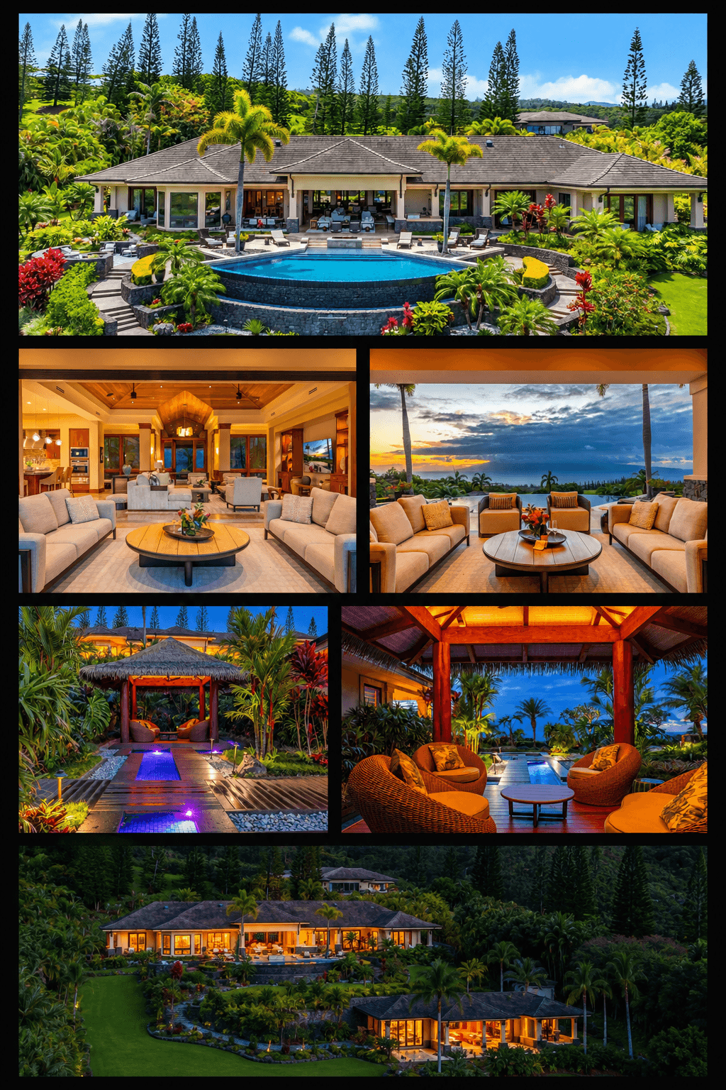 Collage of original property photographs supplied by the client